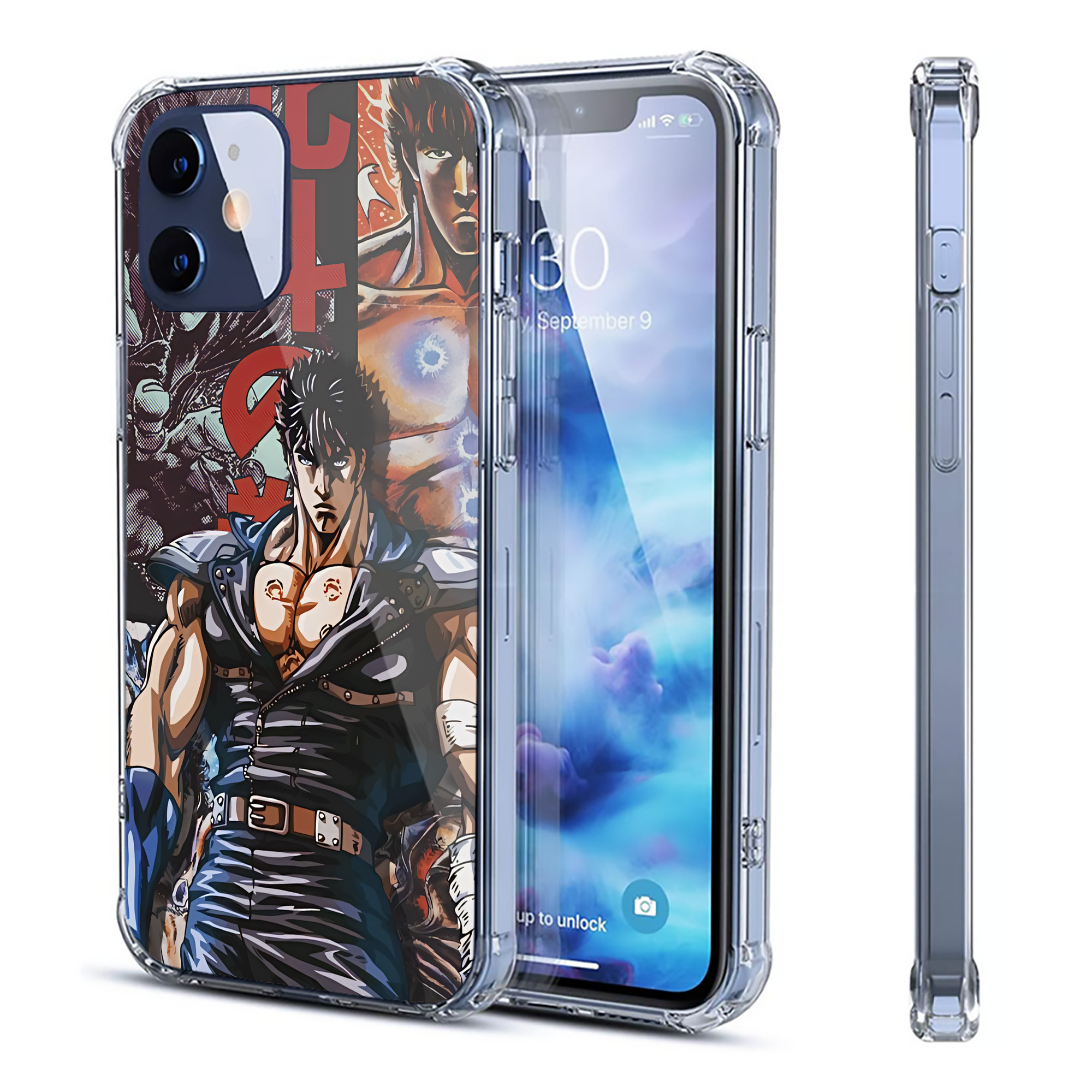 （画像用） 北斗の拳 Fist of the North Star 【iPhone 12シリーズ対応】透明スマホケース（クリアソフトケース）